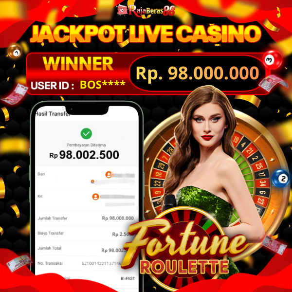 BUKTI JACKPOT LIVE FORTUNE ROULLETE 23/11/2025